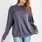 Terry Knit Loose Fit Pullover