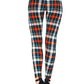 Multi Printed, High Waisted, Leggings With An Elasticized Waist Band