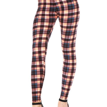 Multi Printed, High Waisted, Leggings With An Elasticized Waist Band