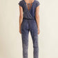 Mineral Washed Finish Knit Jumpsuit