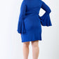 Plus Bell Long Sleeve Mini Dress