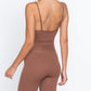 Round Neck Pointelle Detail Seamless Rib Romper