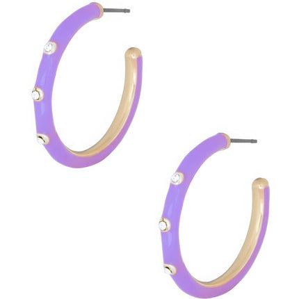 Color Metal Hoop Earring