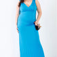 Plus V-neck Sleeveless Maxi Dress