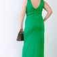 Plus V-neck Sleeveless Maxi Dress