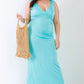 Plus V-neck Sleeveless Maxi Dress