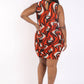 Printed Air Mesh Dress