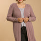 Open Front Long Body Cardigan