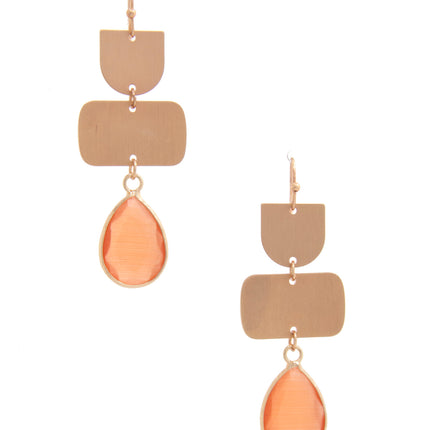 Teardrop Gem Multi Shape Dangle Earring