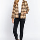 Notched Collar Plaid Jacket