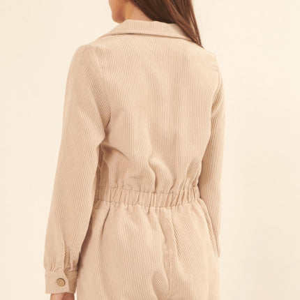 A Woven Corduroy Romper