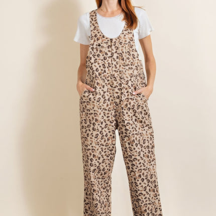 Animal/leopard Printed Jumpsuit