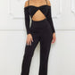 Open Shoulder Cutout Detail Jumpsuit