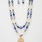 Hamsa hand pendant beaded layered necklace