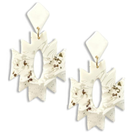 Rodeo western aztec shape dangle earring