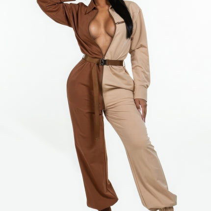 Long Sleeve Oversized Cozy Shirt Jumpsuit