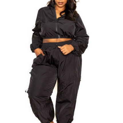 Active Zip Up Set With Cord Lock Detail