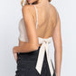 Back Ribbon Tie Cami Crop Top