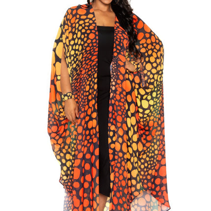 Dot Robe With Wrist Band