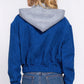 Long Slv Hoodie Corduroy Jacket