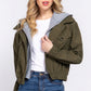 Long Slv Hoodie Corduroy Jacket