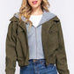 Long Slv Hoodie Corduroy Jacket