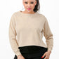 Washed French Terry Cropped Sweatshirts