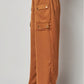 Satin Cargo Pocket Wide Leg Pants