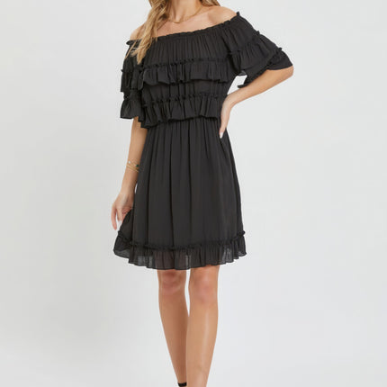 Off Shoulder Ruffle Dress