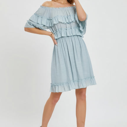 Off Shoulder Ruffle Dress