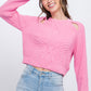 Knit Pullover Sweater With Cold Shoulder Detail