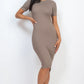 Ribbed Bodycon Midi Dress