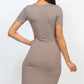 Ribbed Bodycon Midi Dress