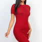 Ribbed Bodycon Midi Dress