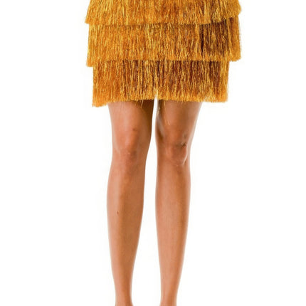 Fringe Metallic Skirt