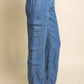 Full-length Tencel Pants With Cargo Pockets