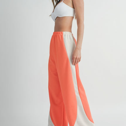 Two Toned Wide Leg Pants