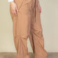 Plus Size Drawstring Waist Parachute Pants