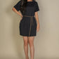 Side Pocket Double Folded Mini Dress