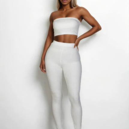 Ribbed Tube Top & Leggings Set