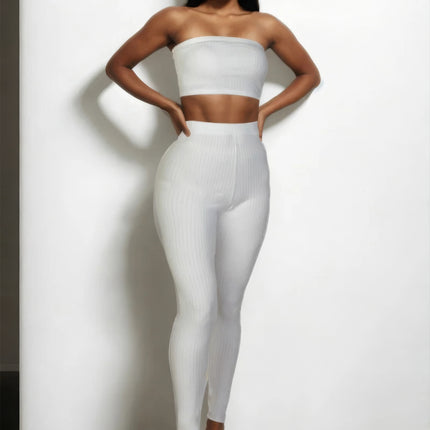 Ribbed Tube Top & Leggings Set