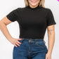 Plus Size Ribbed Short Sleeve Bodysuit