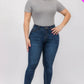 Plus Size Ribbed Short Sleeve Bodysuit