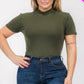 Plus Size Ribbed Short Sleeve Bodysuit