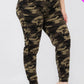 Plus Size French Terry Camo Print Joggers