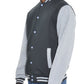 Men's Fleece Snap Button Varsity Jacket