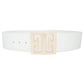 Mirror Cut Out Square Buckle Belt