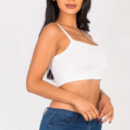 Ribbed Knit Cami Crop Top