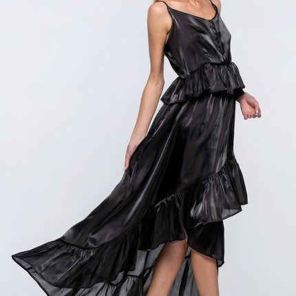 Shimmering Dress With Ruffles