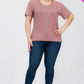 Plus Size Basic Short Sleeve T-shirt